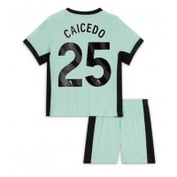 Dětský Fotbalový dres Chelsea Moises Caicedo #25 2023-24 Třetí Krátký Rukáv (+ trenýrky)